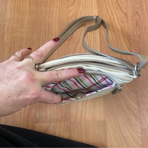 Brighton 3D Leather Flower Bag Crossbody Satchel - Picture 10 of 16